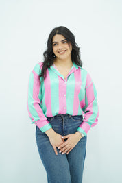 Chemise En satin Rayé