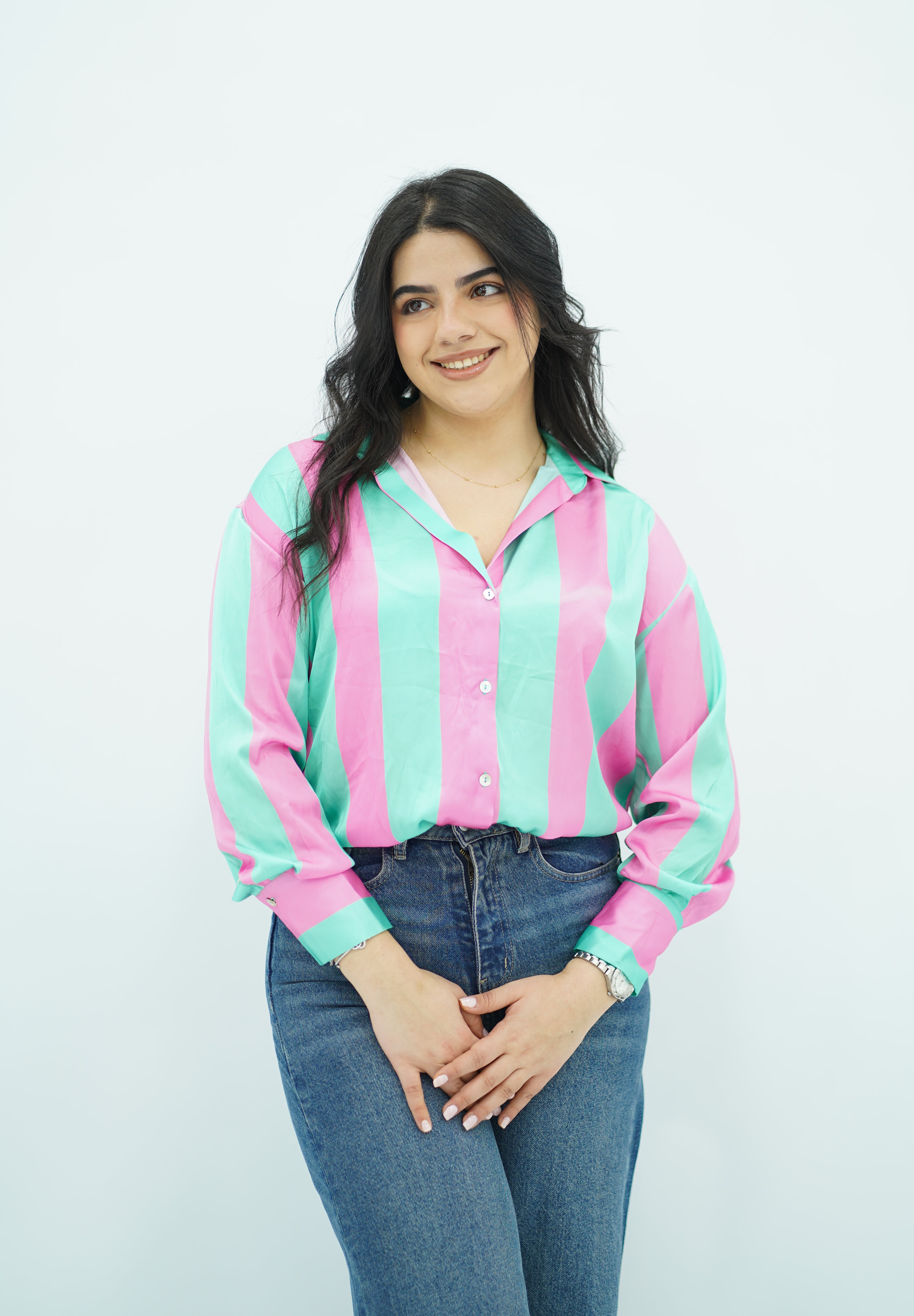 Chemise En satin Rayé