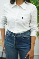 Chemise blanche rayé Slim-fit