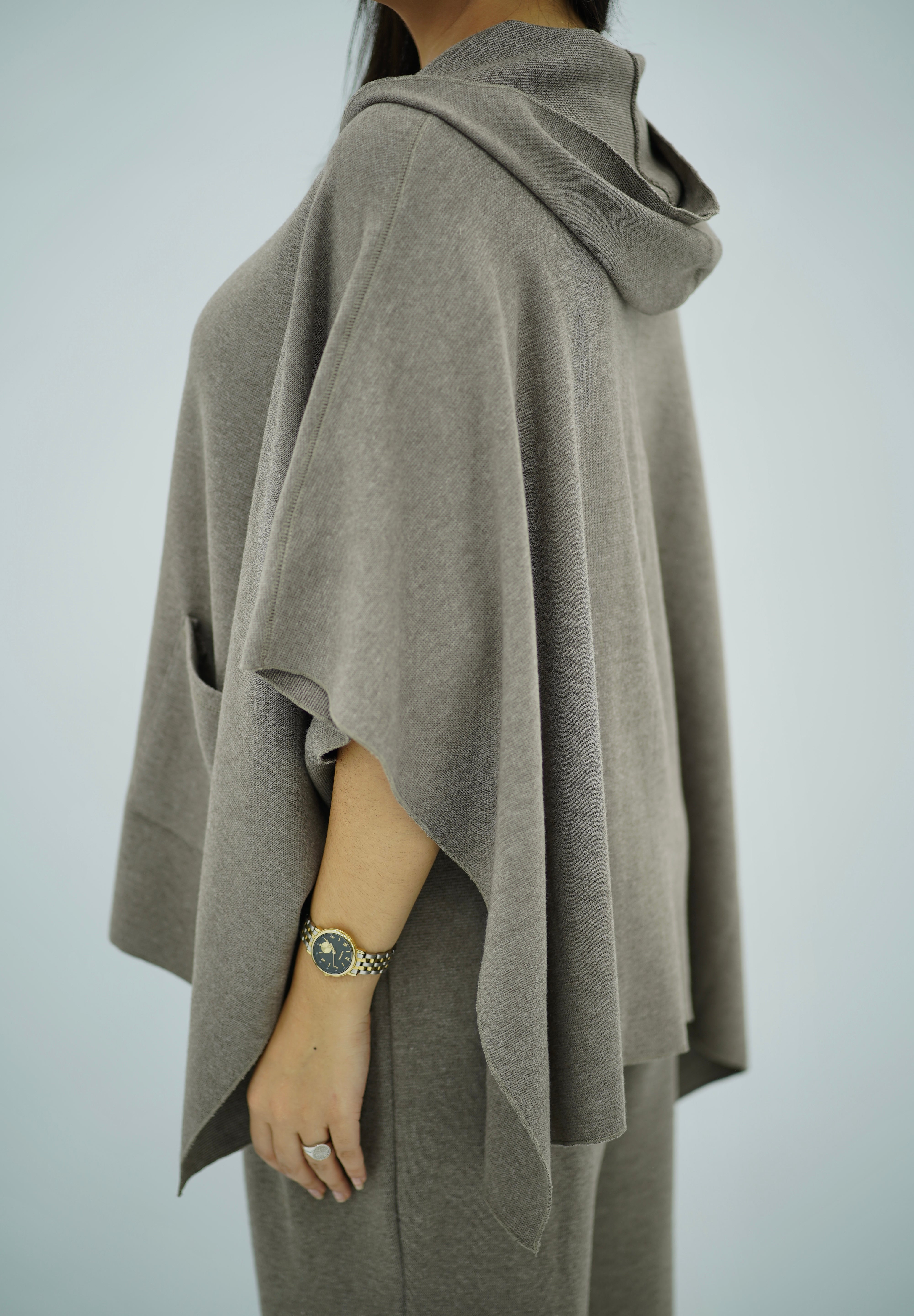 Ensemble Cape et Pantalon Large en Maille