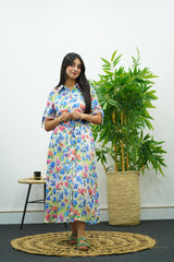 Robe longue à imprimé floral