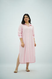 Robe chemise fluide Rose