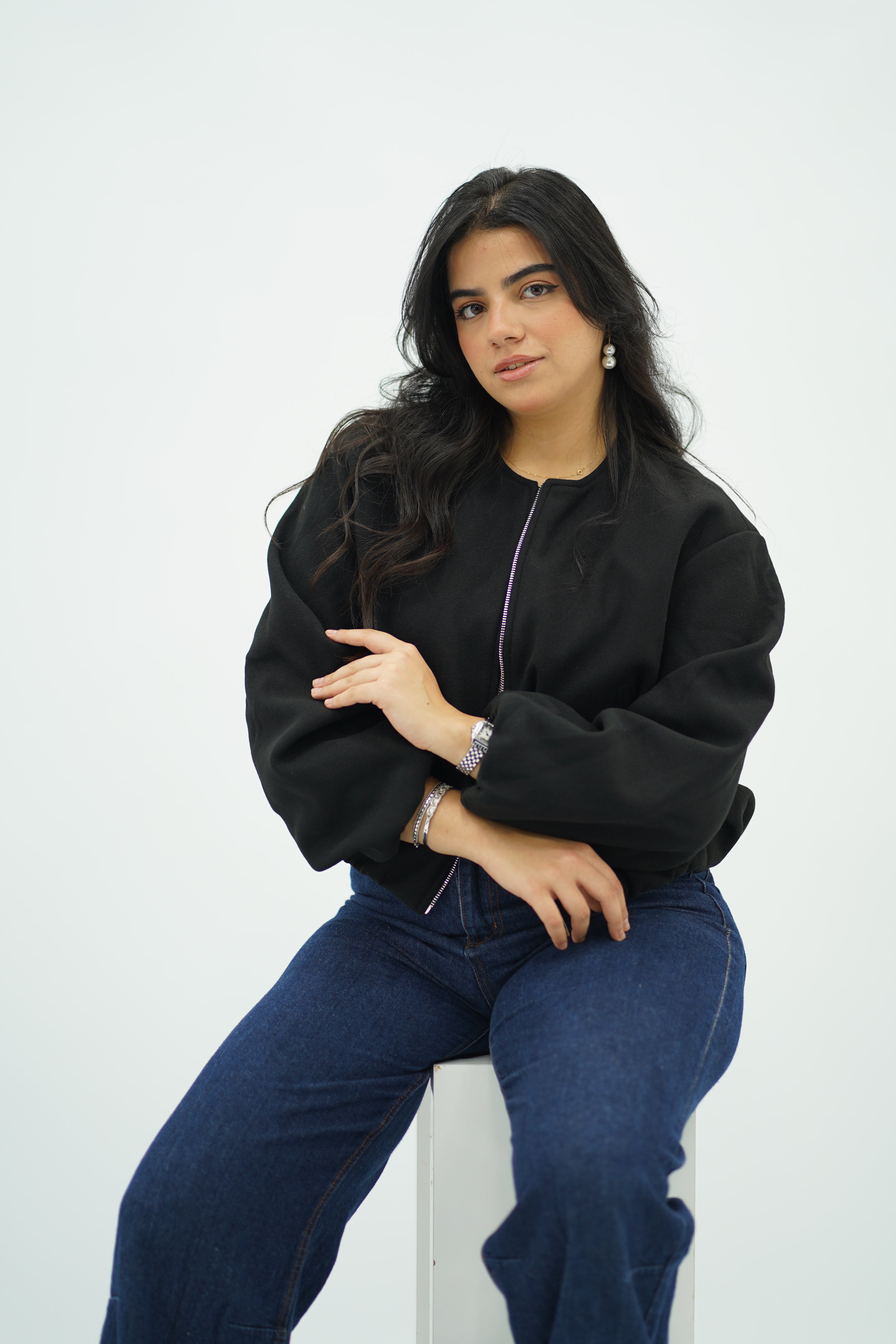 Bomber Noir Chic Oversize