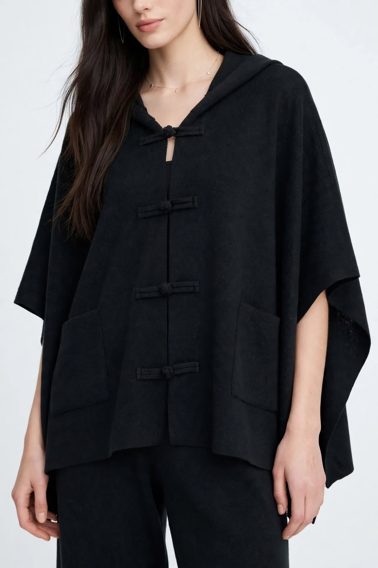 Ensemble Cape et Pantalon Large en Maille