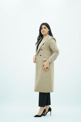 Manteau Long Classique – Beige Élégant