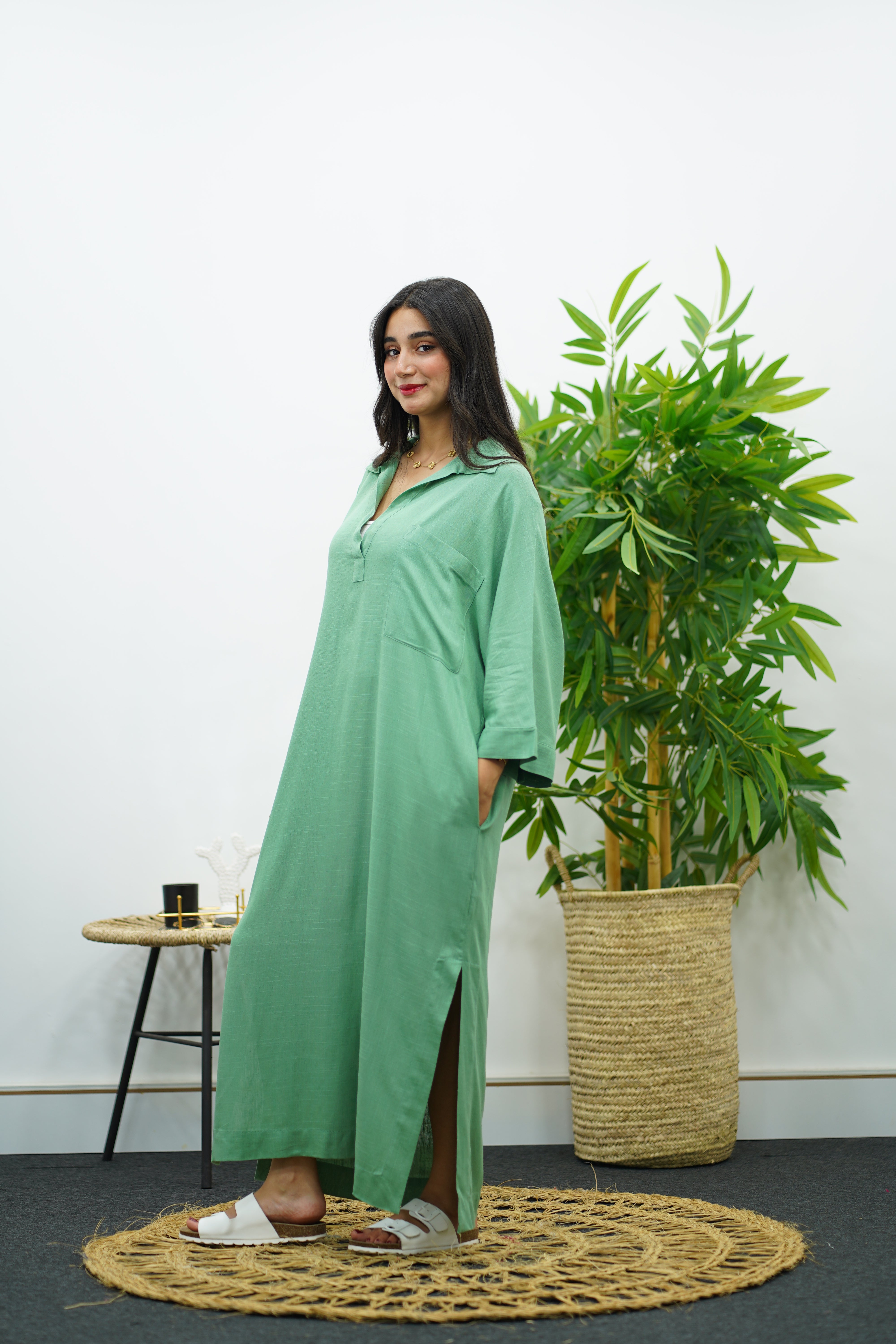 Robe Gandoura En lin 💚