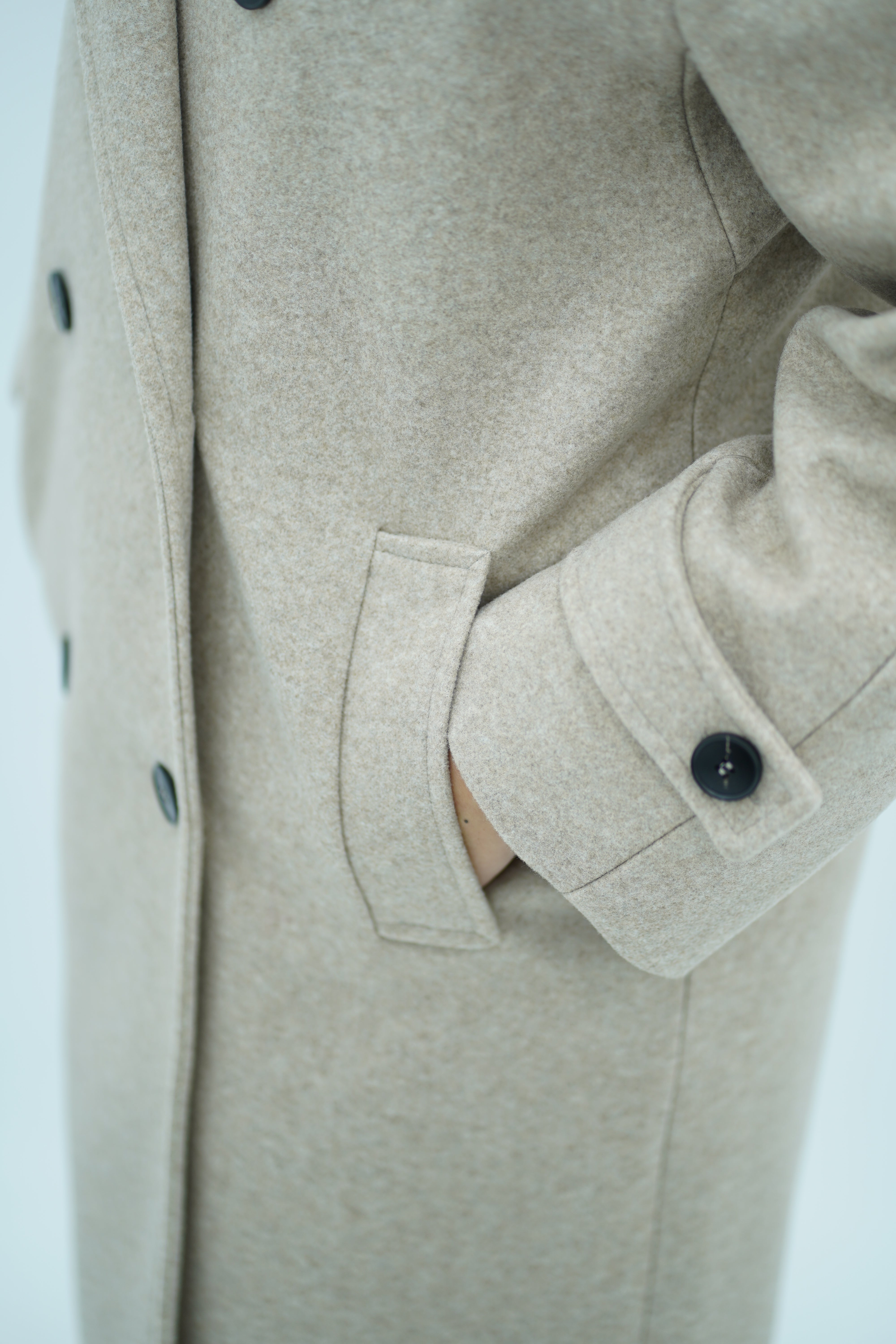 Manteau oversize écru