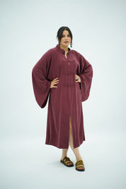 Gandoura Bordeaux en Tencel