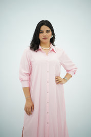 Robe chemise fluide Rose