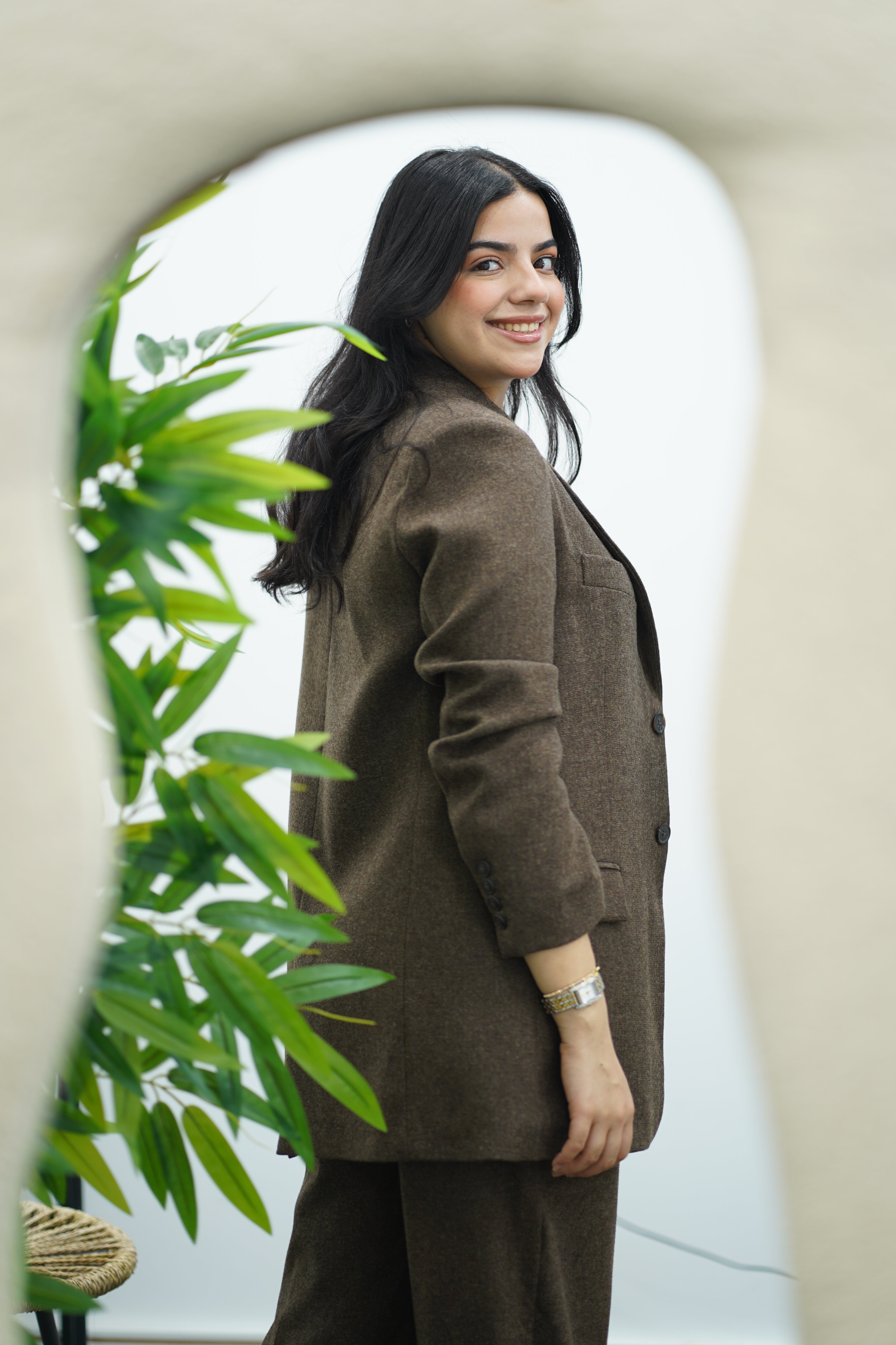 Tailleur marron
