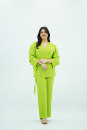 Ensemble en crêpe Vert Anis
