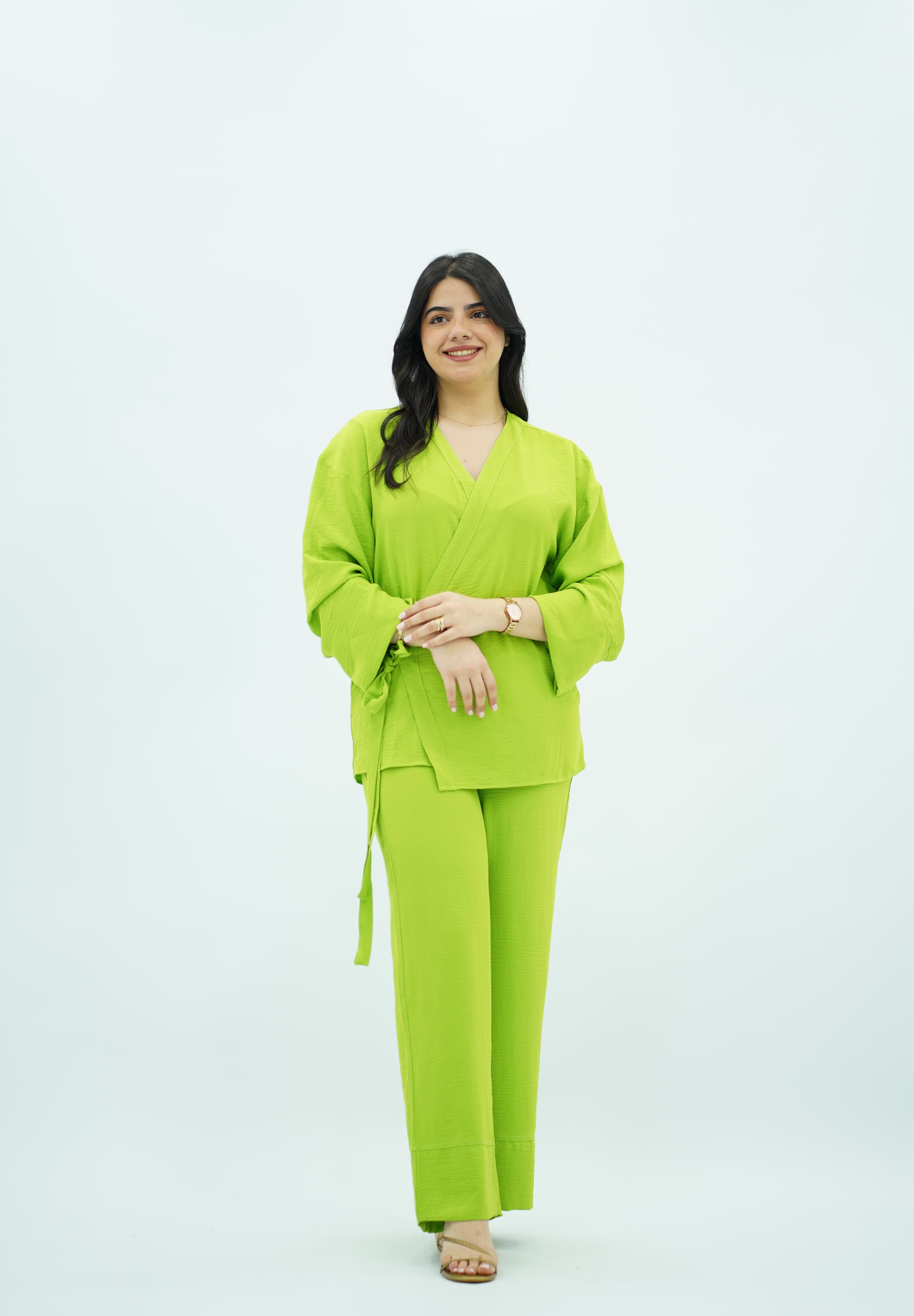 Ensemble en crêpe Vert Anis