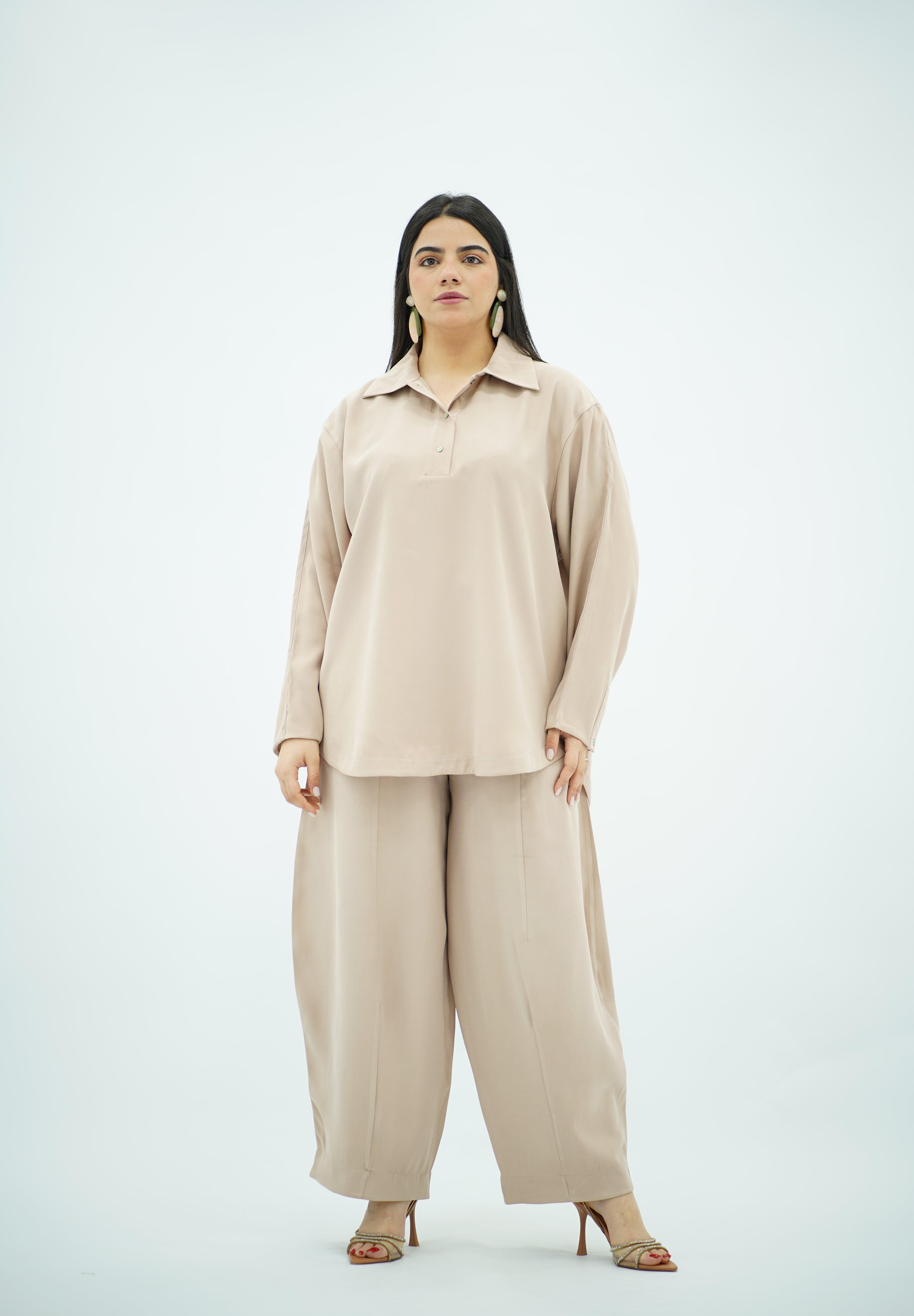 Ensemble Ballonner En Tencel Crème