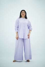 Ensemble En Lin Mauve clair
