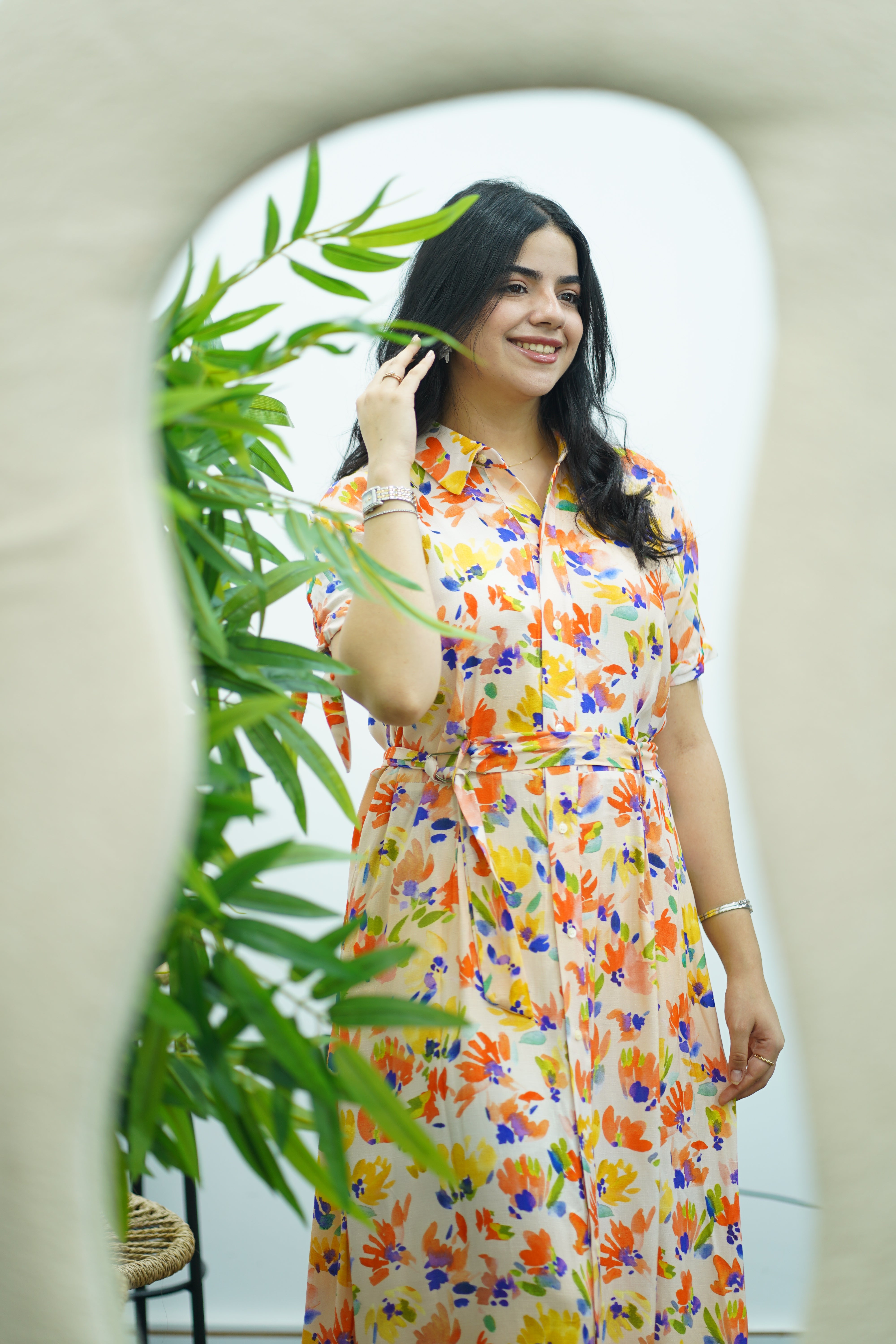 Robe imprimée à motifs