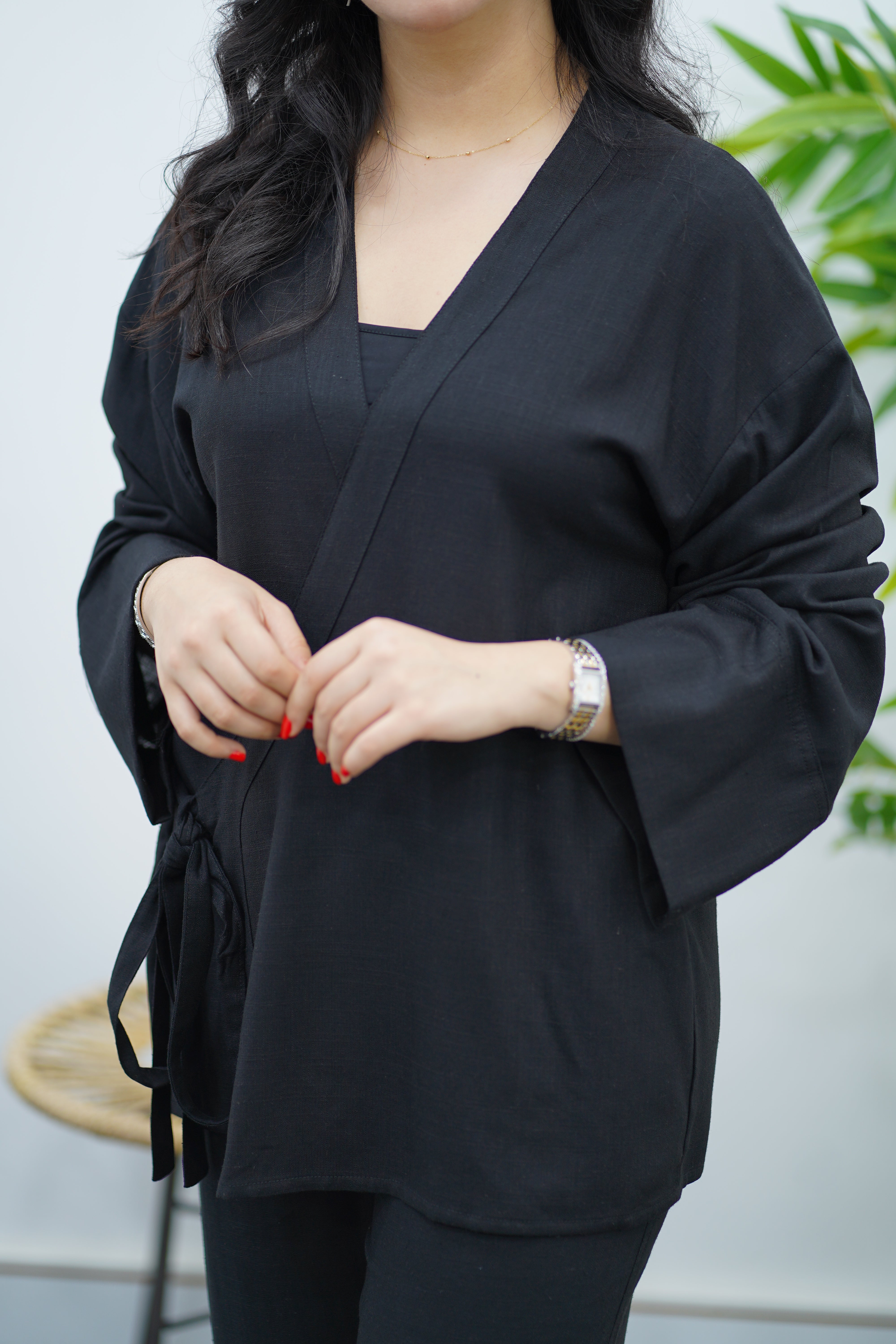 Ensemble en Lin - Noir