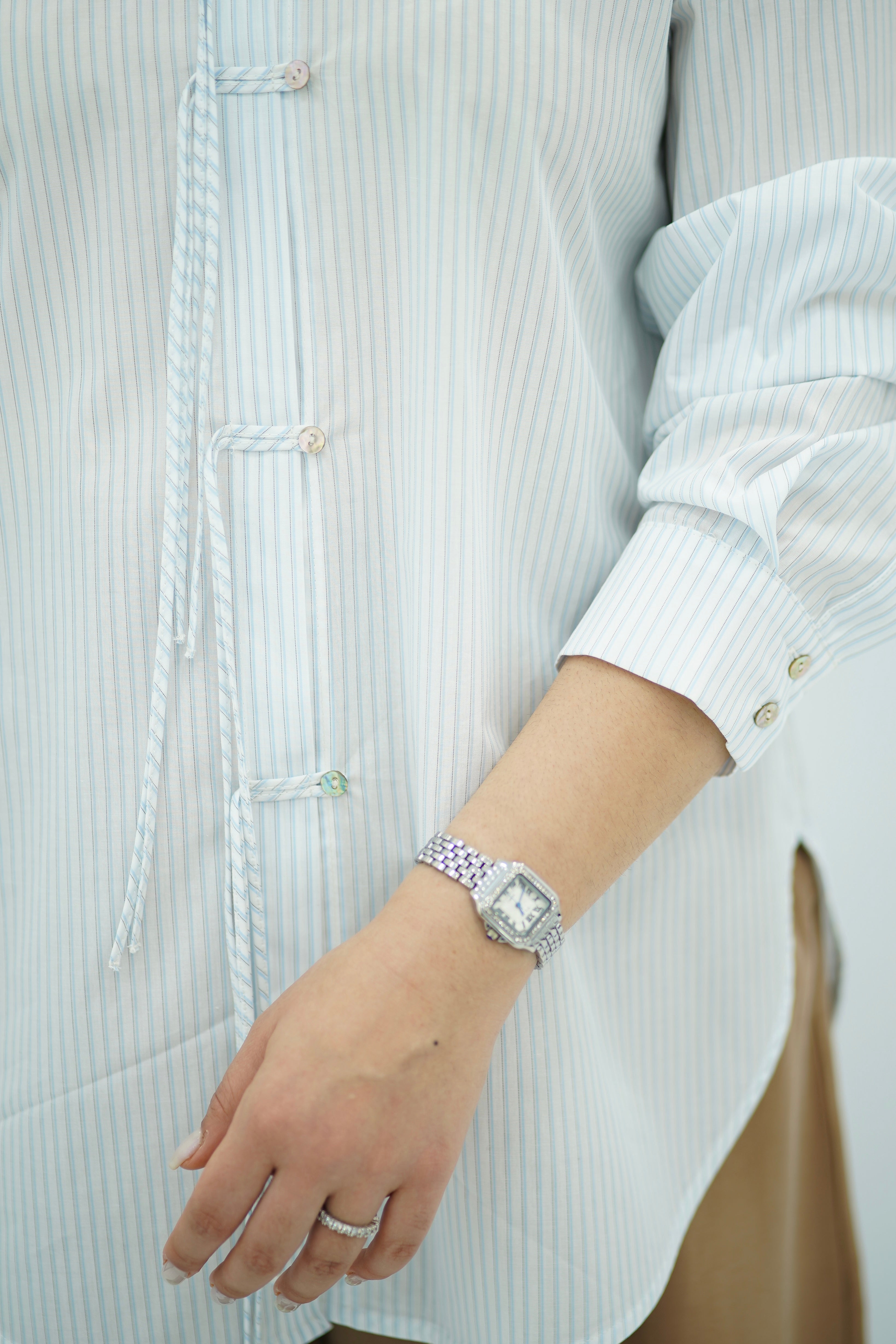 Chemise Rayée a bleu ciel