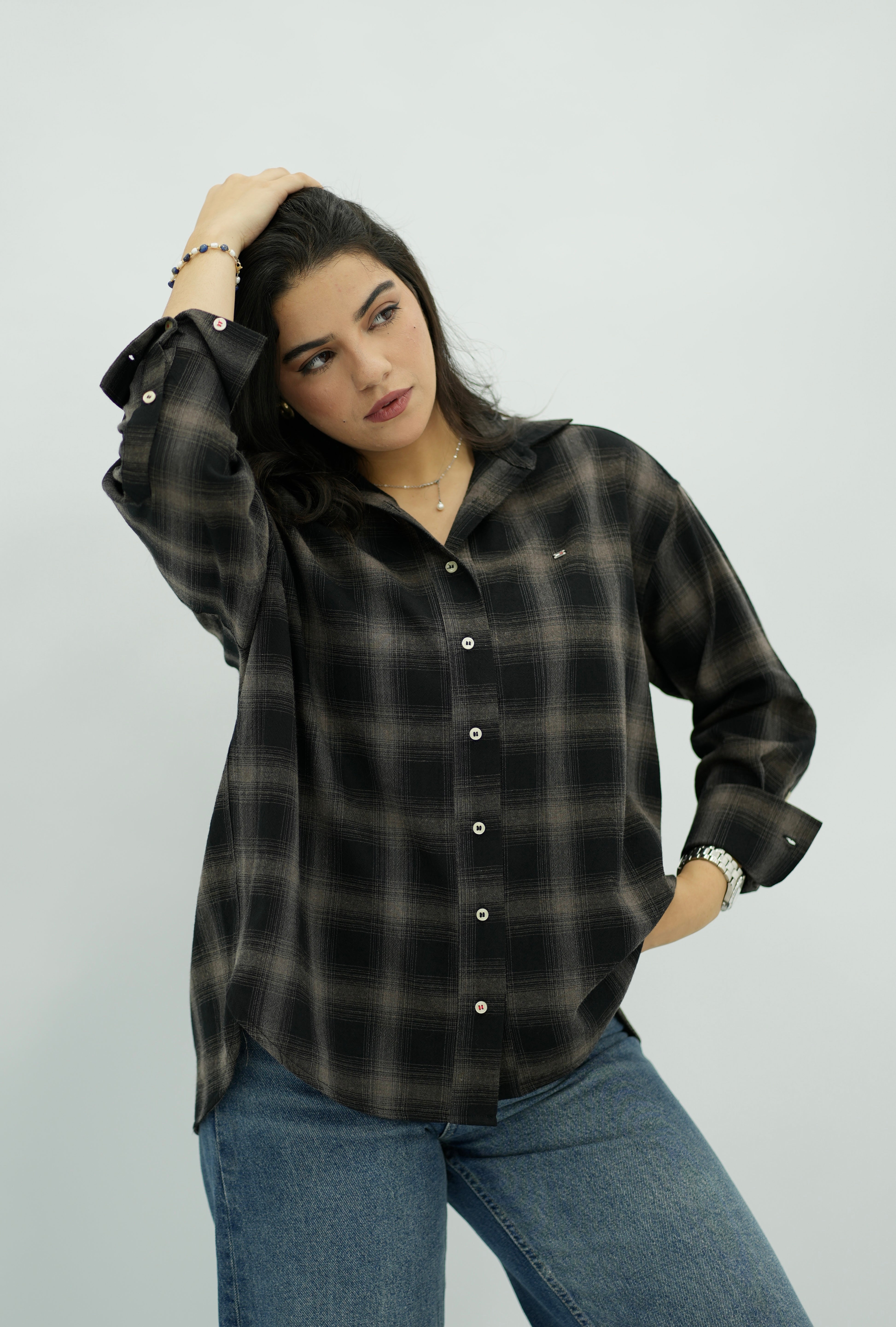 Chemise à Carreaux Oversize