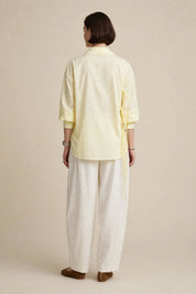 Chemisier Croisé Style Kimono à Rayures Pastel