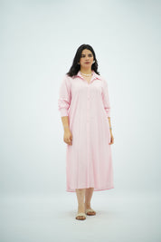 Robe chemise fluide Rose