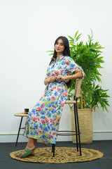 Robe longue à imprimé floral