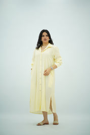 Robe fluide jaune pastel
