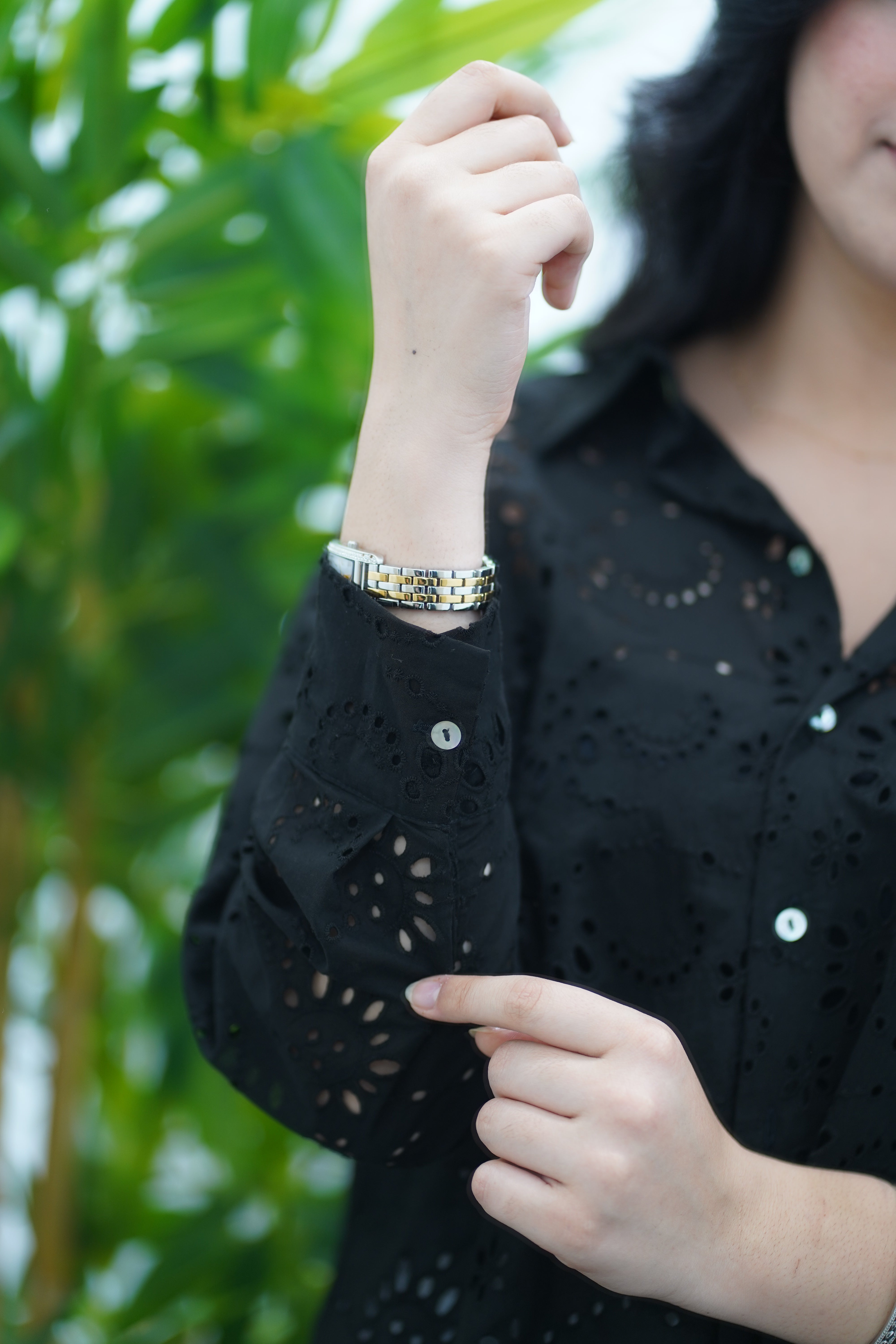 Chemise en Broderie Anglaise - noir