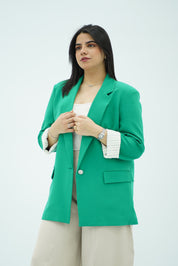 Blazer Vert Émeraude Structuré