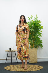Robe En lin imprimée