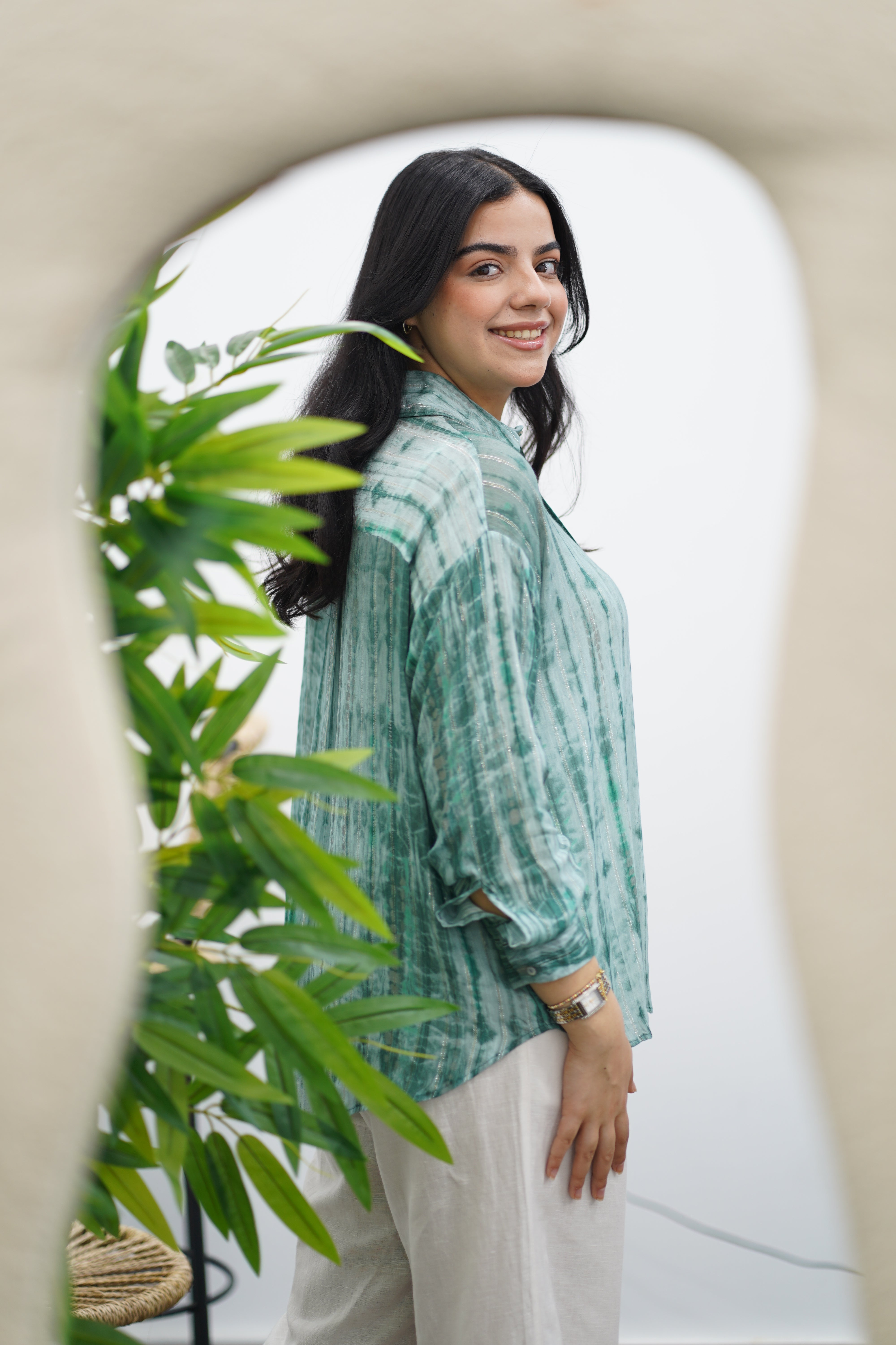 Chemise Verte à effet dégradé