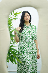 Robe Verte - Imprimée