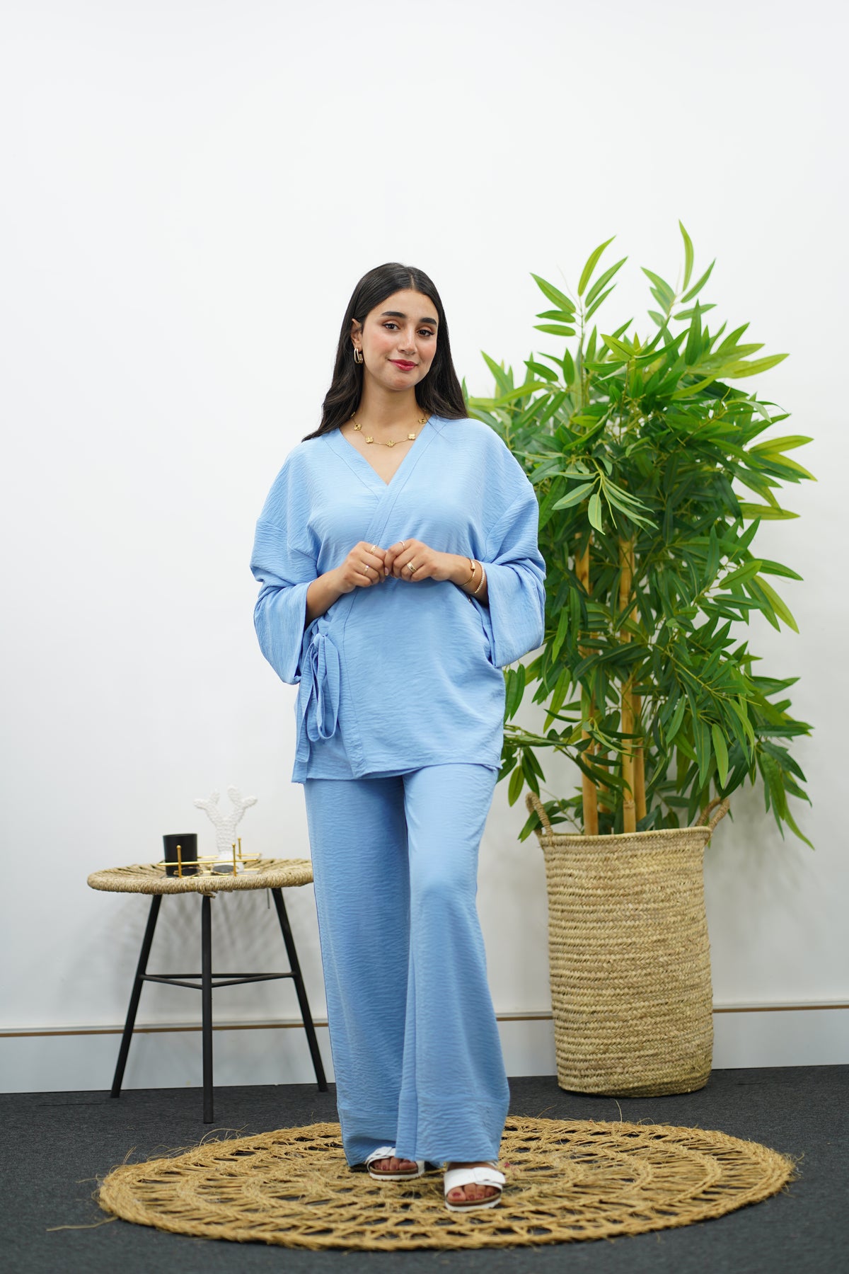 Ensemble Croisé - Bleu ciel