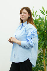 Chemise en popeline bleu ciel