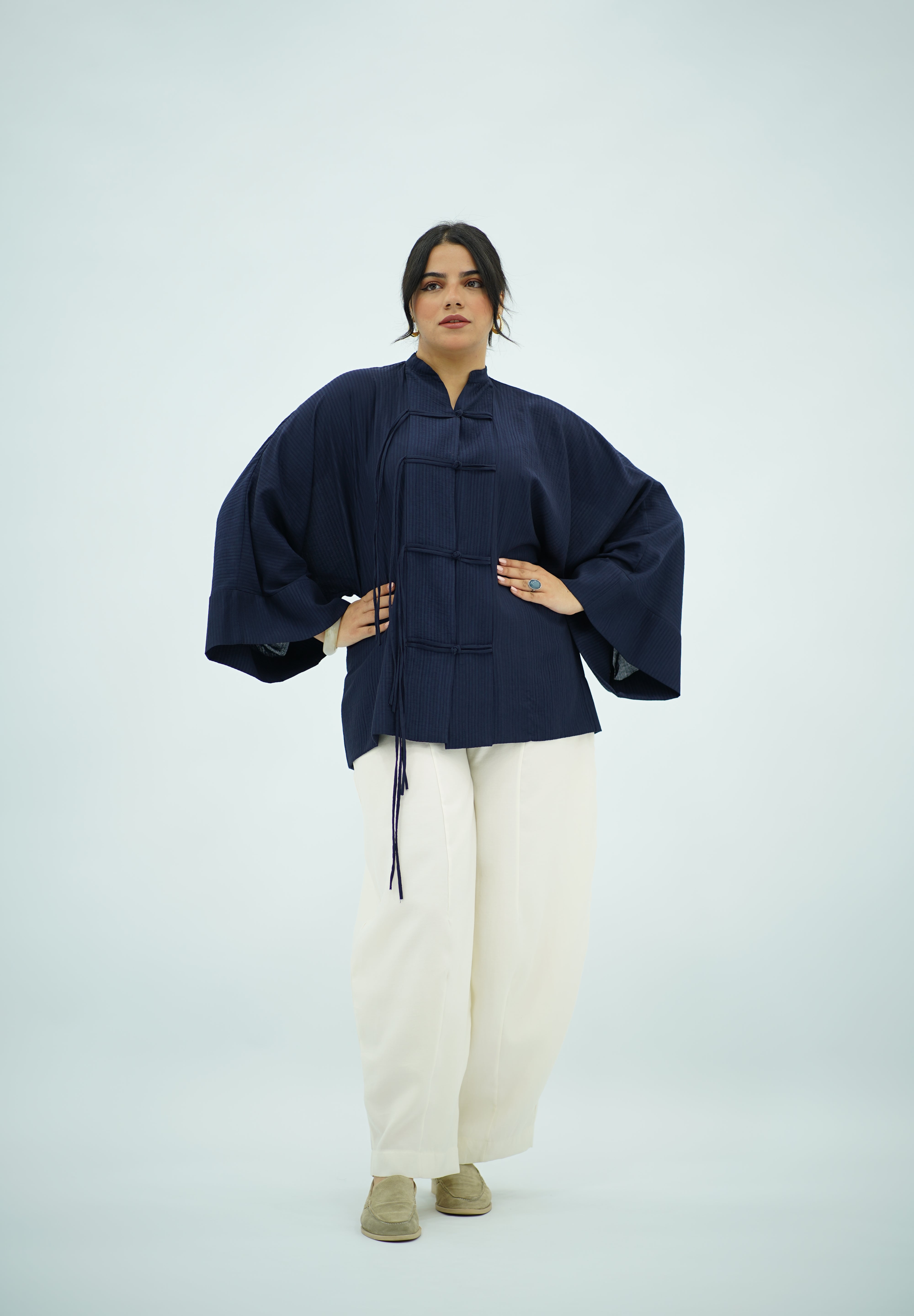 Chemise à noeud Bleu nuit