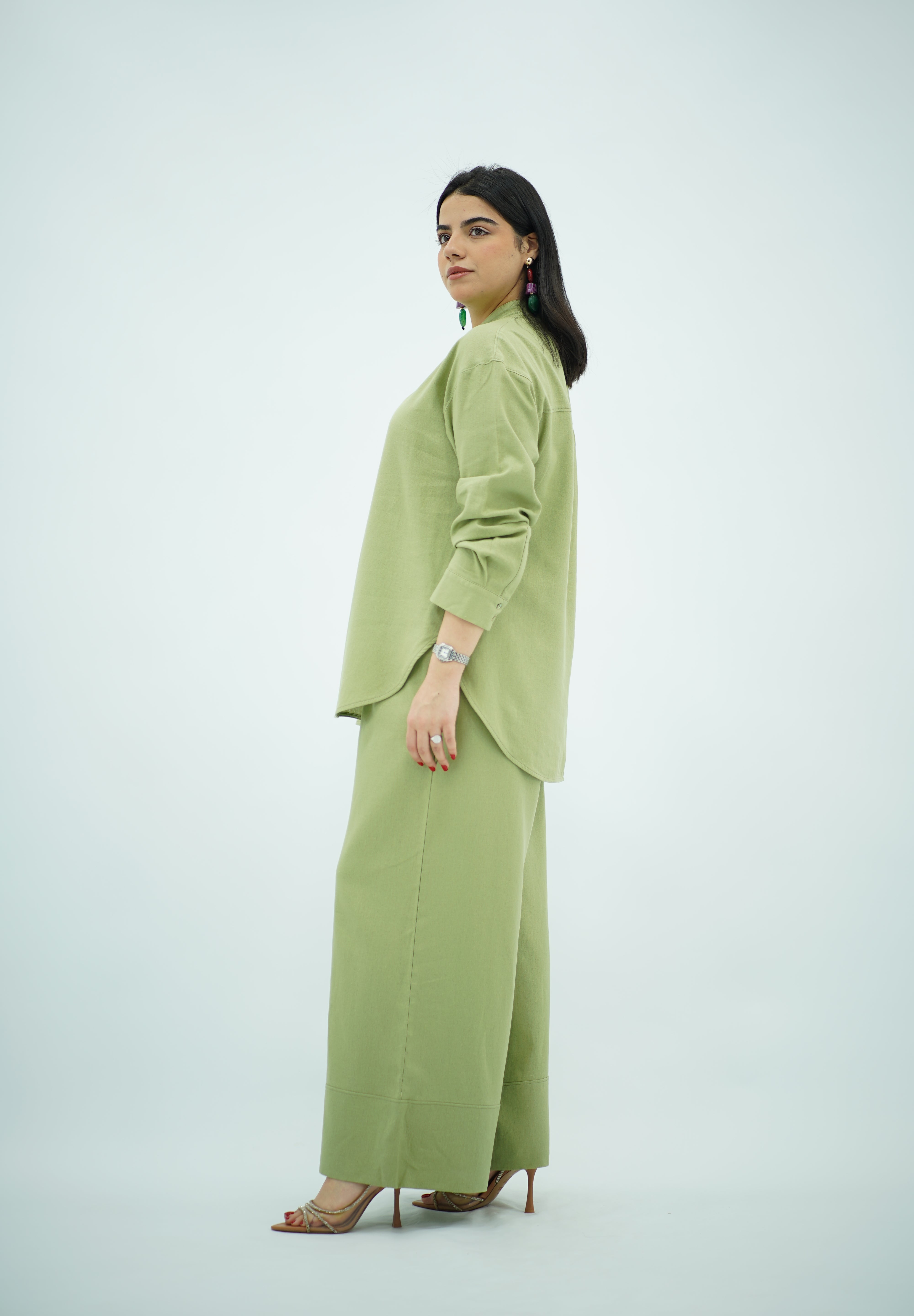 Ensemble En Lin Vert Pistache