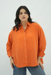 Chemise Oversize Rayée 🧡