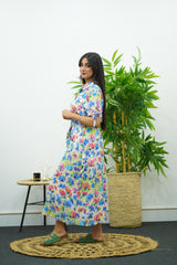 Robe longue à imprimé floral