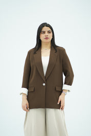 Blazer Fluide Marron chocolat