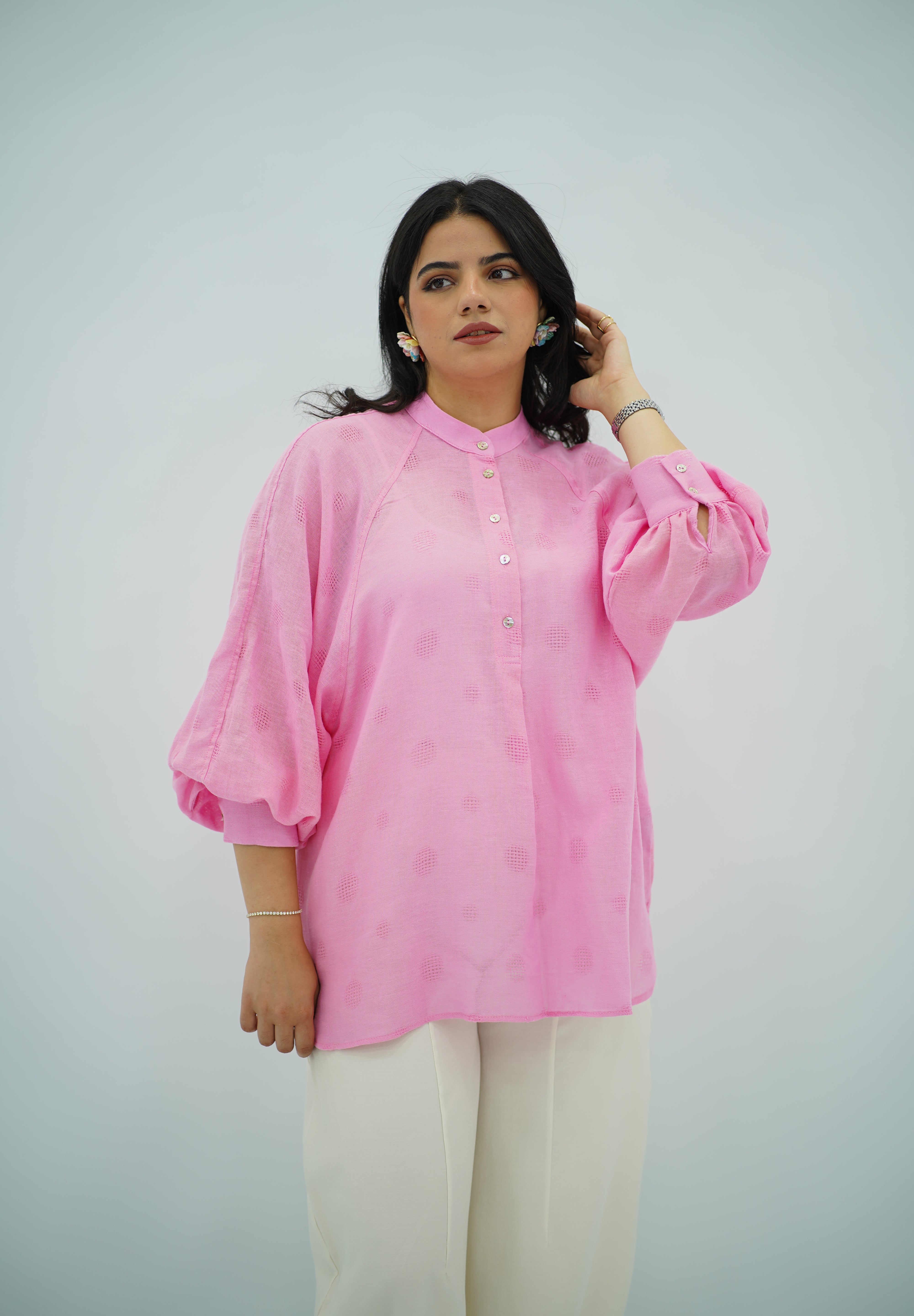 Chemise en lin Rose 🌸