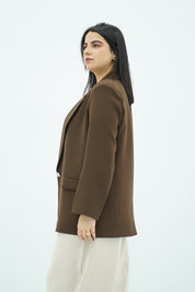 Blazer Fluide Marron chocolat