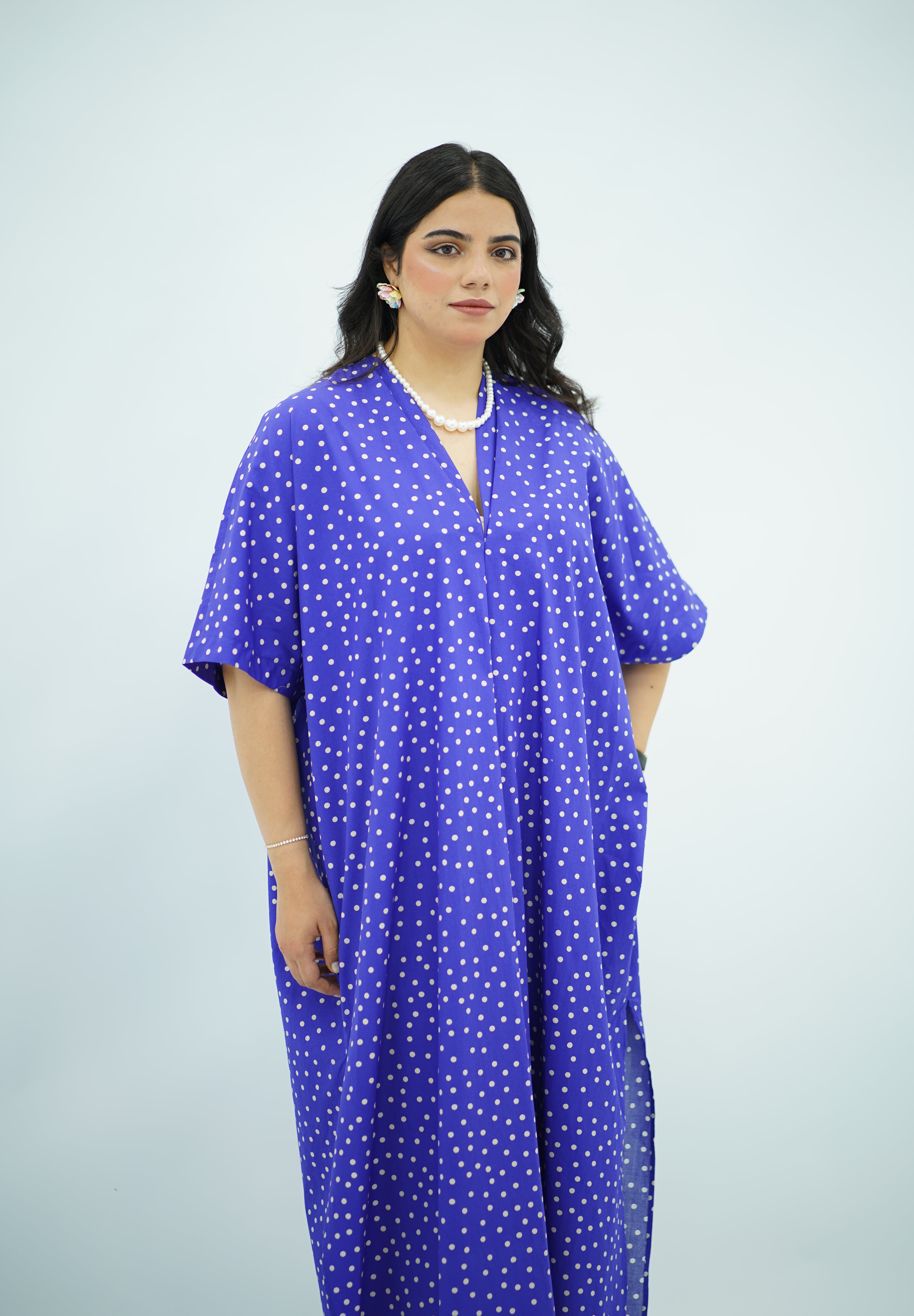 Robe Gandoura À motifs polkadot