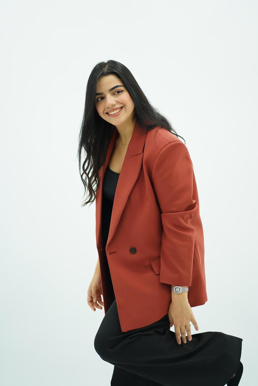 Blazer terracotta chic