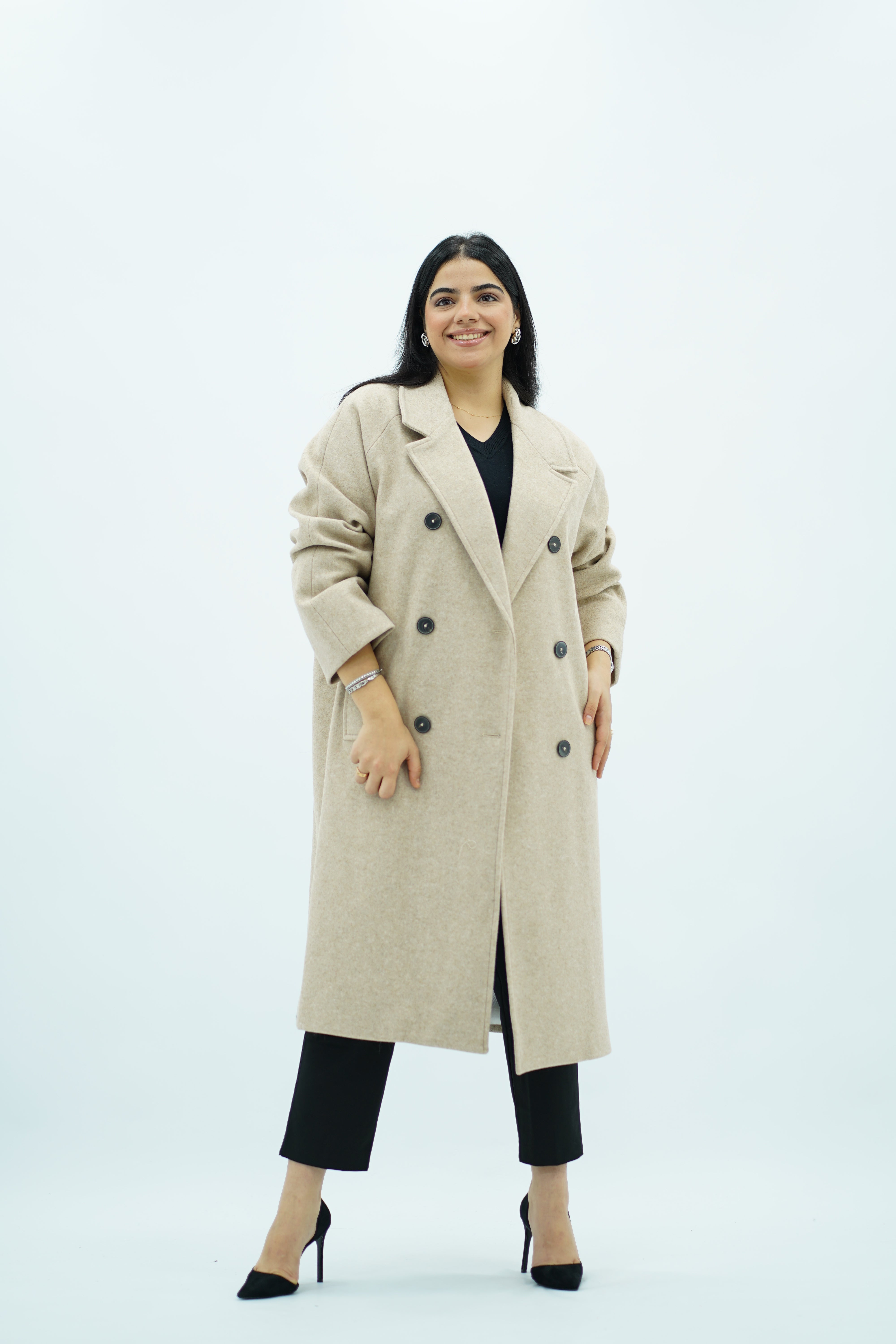 Manteau oversize double boutonnage