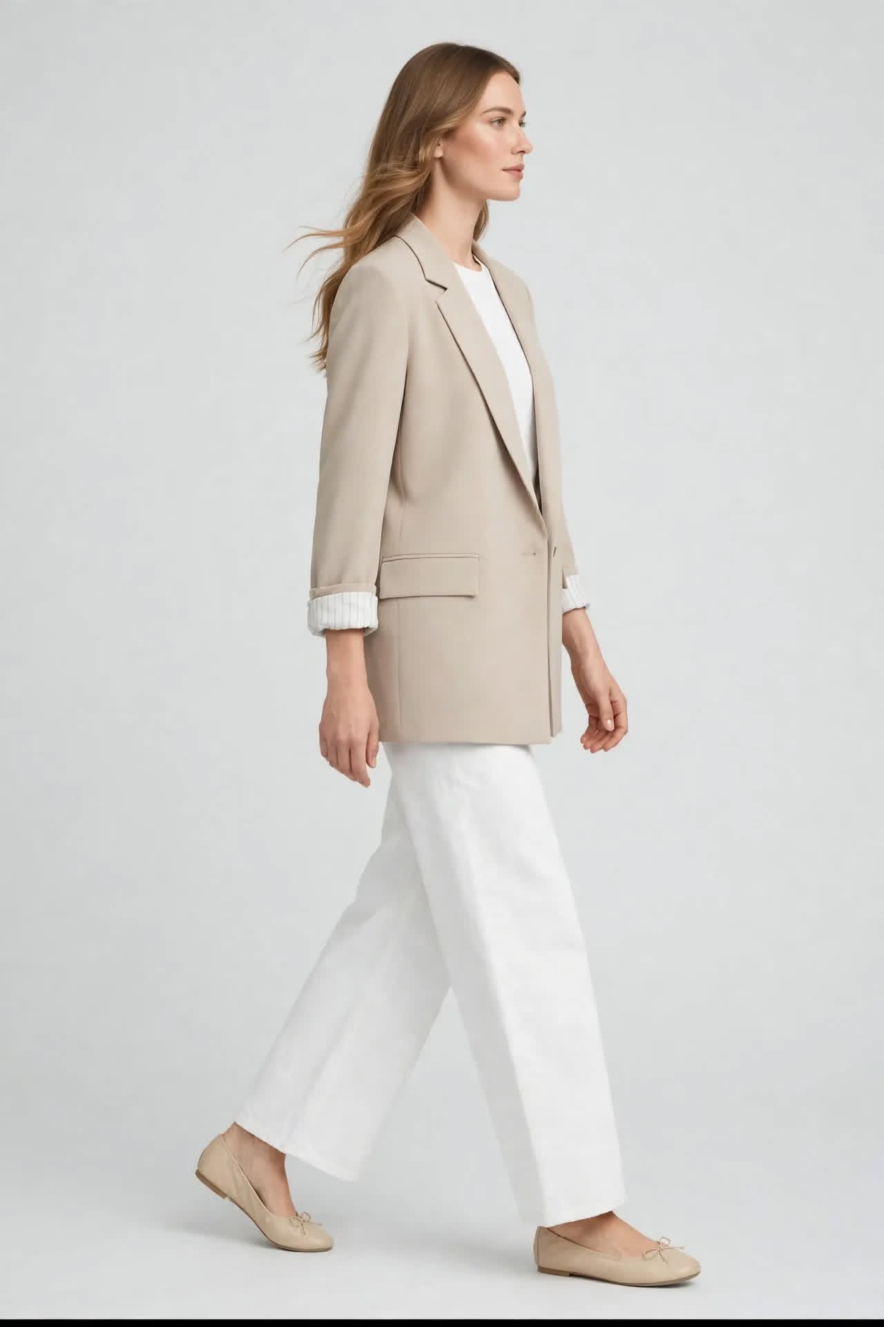 Blazer Oversize Beige Nude
