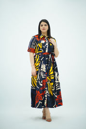 Robe En Popeline - Imprimée