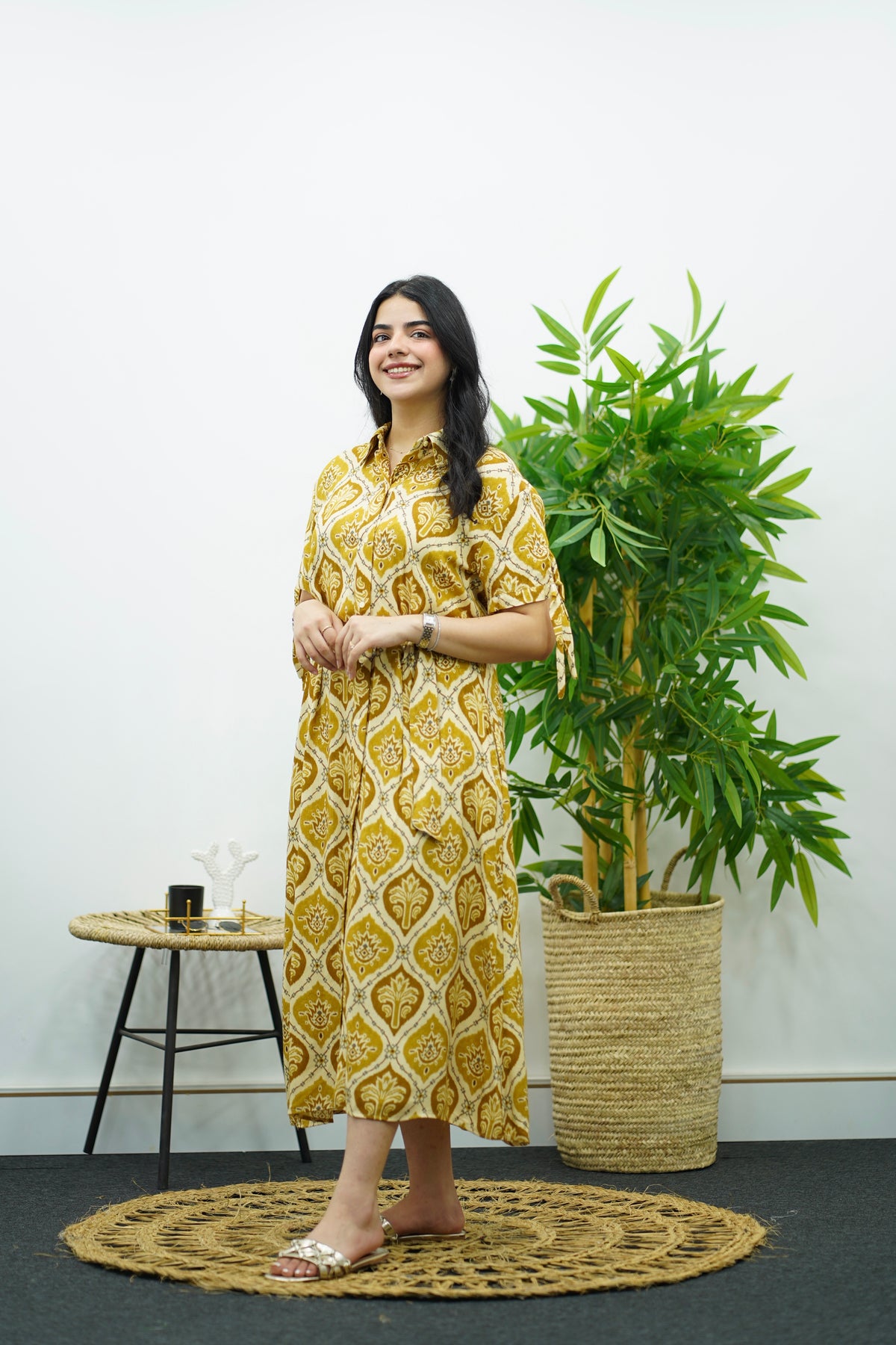 Robe Imprimée - Jaune