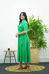 Robe Verte En crêpe