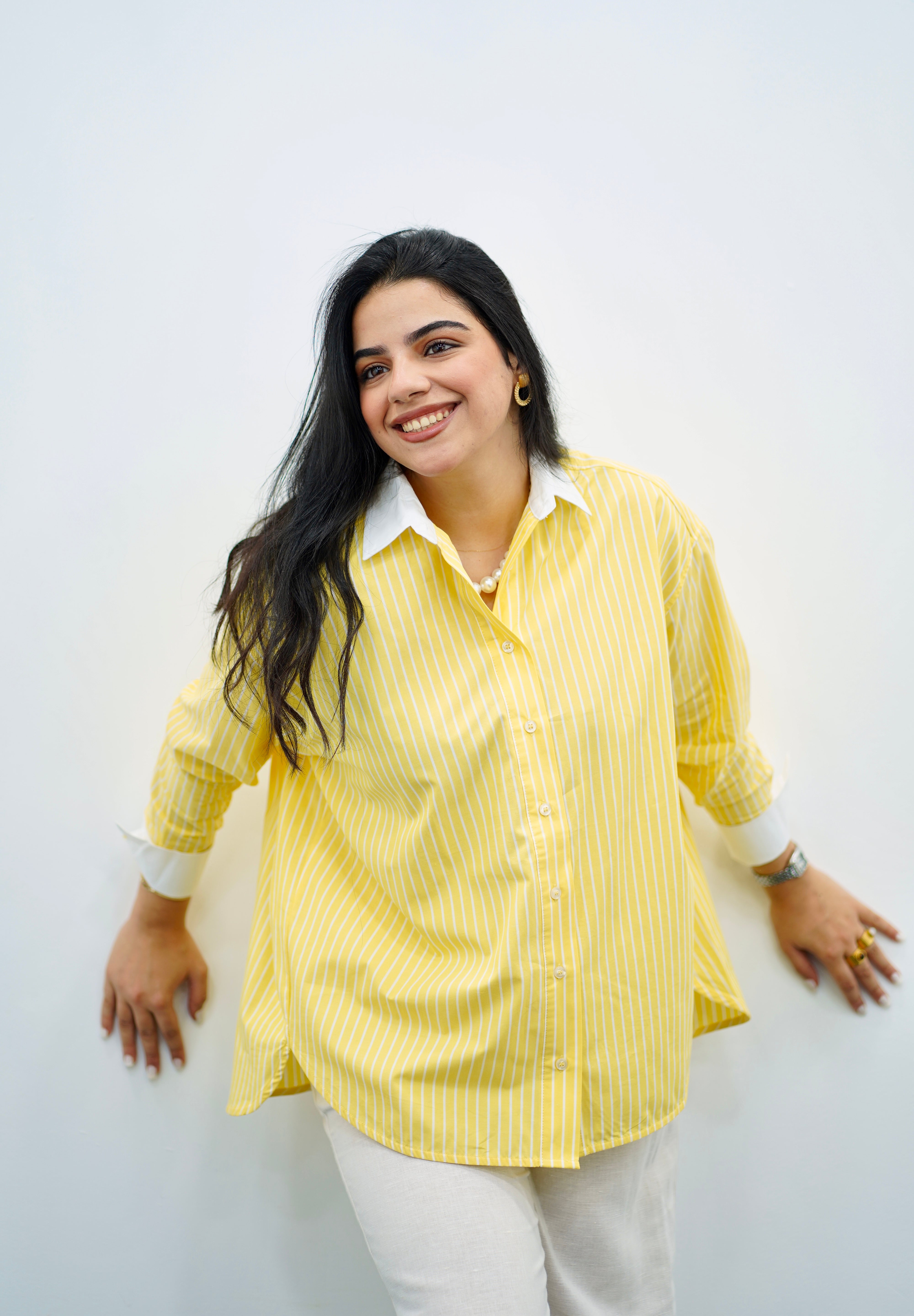 Chemise En popeline Jaune