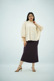 Chemise Blanc cassé En Mousseline