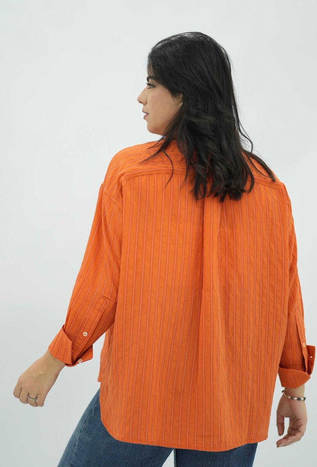 Chemise Oversize Rayée 🧡
